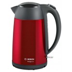 Чайник электрический Bosch TWK3P424 1.7л. 2400Вт красный корпус: металл