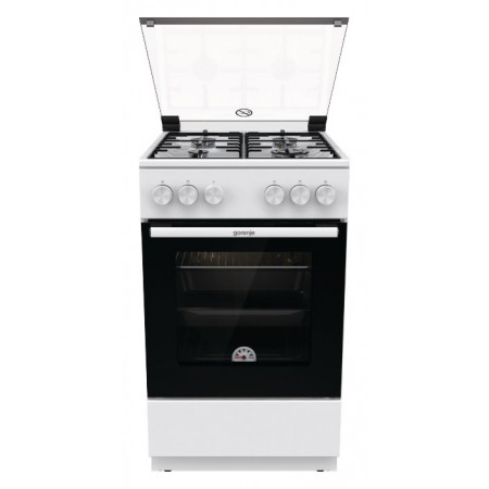 Плита Газовая Gorenje GG5A10WH белый (стеклянная крышка) реш.сталь