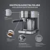 Кофеварка рожковая Polaris PCM 1536E Adore Cappuccino 1350Вт нержавеющая сталь/черный