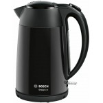 Чайник электрический Bosch TWK3P 1.7л. 2400Вт черный корпус: металл (TWK3P423)