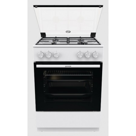 Плита Газовая Gorenje GG6A10WJ белый (стеклянная крышка) реш.сталь