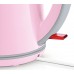 Чайник электрический Bosch TWK75 1.7л. 2200Вт розовый/серый корпус: пластик (TWK7500K)