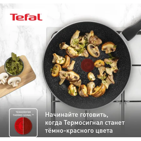 Сковорода ВОК (WOK) Tefal Brut 04220628 круглая 28см ручка несъемная (без крышки) черный (9100049056)