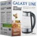 Чайник электрический Galaxy Line GL 0558 1.7л. 2200Вт нержавеющая сталь/черный корпус: стекло/пластик (ГЛ0558Л)