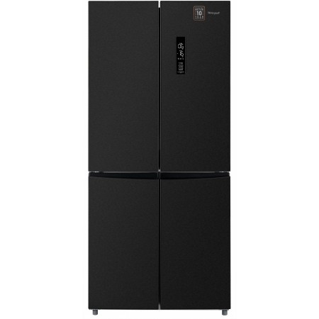 Холодильник Weissgauff WCD 450 BG NoFrost Inverter 2-хкамерн. черный инвертер