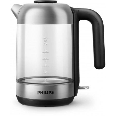 Чайник электрический Philips HD9339/80 1.7л. 2200Вт прозрачный/нержавеющая сталь корпус: стекло/пластик