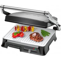Электрогриль Clatronic KG 3571 2000Вт серебристый/черный