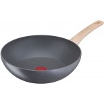 Сковорода ВОК (WOK) Tefal Natural Force G2661972 круглая 28см покрытие: Mineralia+ non-stick ручка несъемная (без крышки) серый (2100118262)