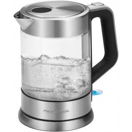 Чайник электрический Profi Cook PC-WKS 1107 G 1.5л. 2200Вт нержавеющая сталь корпус: стекло/металл (501107)