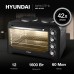 Мини-печь Hyundai MIO-HY098 42л. 1600Вт черный