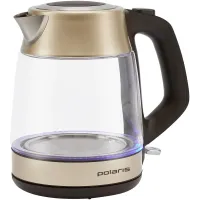 Чайник электрический Polaris PWK 1760CGL 1.7л. 2150Вт шампанское корпус: стекло/металл (13313)