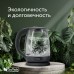 Чайник электрический Red Solution RK-G185 1.7л. 2200Вт черный корпус: стекло