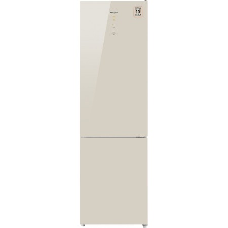 Холодильник Weissgauff WRK 2000 D Full NoFrost Inverter Beige Glass 2-хкамерн. бежевый инвертер