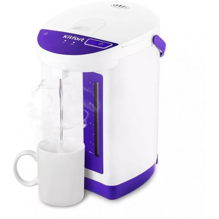 Термопот Kitfort КТ-2513 4.3л. 900Вт белый/фиолетовый