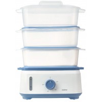 Пароварка Centek CT-1462 3ярус. 1050Вт белый/голубой