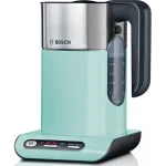 Чайник электрический Bosch TWK8612P 1.5л. 2400Вт серебристый/фисташковый корпус: металл/пластик