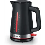 Чайник электрический Bosch TWK4M 1.7л. черный корпус: пластик (TWK4M223)