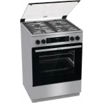 Плита Комбинированная Gorenje GKS6C70XF нержавеющая сталь (стеклянная крышка) реш.чугун