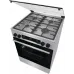Плита Комбинированная Gorenje GKS6C70XF нержавеющая сталь (стеклянная крышка) реш.чугун