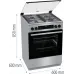 Плита Комбинированная Gorenje GKS6C70XF нержавеющая сталь (стеклянная крышка) реш.чугун