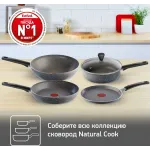 Сковорода блинная Tefal Natural Cook 4213522 круглая 22см ручка несъемная (без крышки) серый (9100053997)