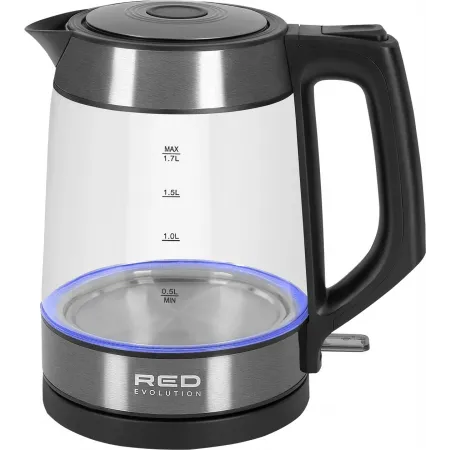 Чайник электрический Red Solution evolution RK-G20 1.7л. 2200Вт черный корпус: нерж.сталь/стекло (RK-G20)