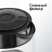 Чайник электрический Red Solution evolution RK-G20 1.7л. 2200Вт черный корпус: нерж.сталь/стекло (RK-G20)