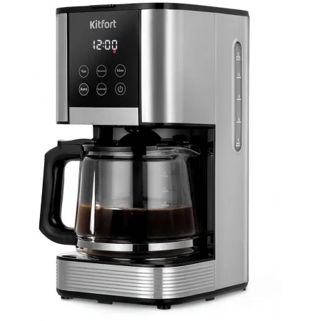 Кофеварка капельная Kitfort КТ-7222 1000Вт нержавеющая сталь/черный Кофеварка капельная Kitfort КТ-7222 1000Вт нержавеющая сталь/черный