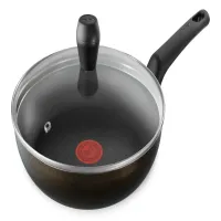 Сковорода Tefal Easy Plus 04237928 круглая 28см ручка несъемная (с крышкой) черный (9100054102)