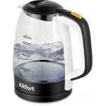 Чайник электрический Kitfort КТ-6632 1.7л. 2200Вт черный/прозрачный корпус: пластик/стекло Чайник электрический Kitfort КТ-6632 1.7л. 2200Вт черный/прозрачный корпус: пластик/стекло