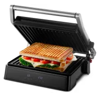 Электрогриль Kitfort КТ-3664 2000Вт серебристый/черный Электрогриль Kitfort КТ-3664 2000Вт серебристый/черный