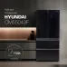 Холодильник Hyundai CM55043F 3-хкамерн. черный стекло инвертер