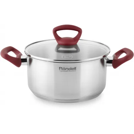 Кастрюля Rondell Heidi RDS-1114 4.8л. d=24см (с крышкой) стальной