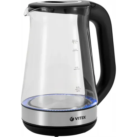 Чайник электрический Vitek VT-1181 1.7л. 2200Вт черный корпус: стекло