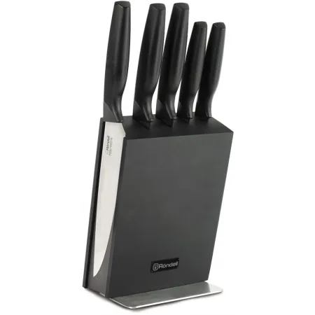 Набор ножей кухон. Rondell Katana RD-1359 компл.:6предм. с подставкой черный подар.коробка