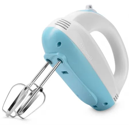 Миксер ручной Maxwell MW-1360 300Вт белый/голубой