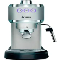 Кофеварка рожковая Vitek VT-1515 1350Вт серебристый Кофеварка рожковая Vitek VT-1515 1350Вт серебристый