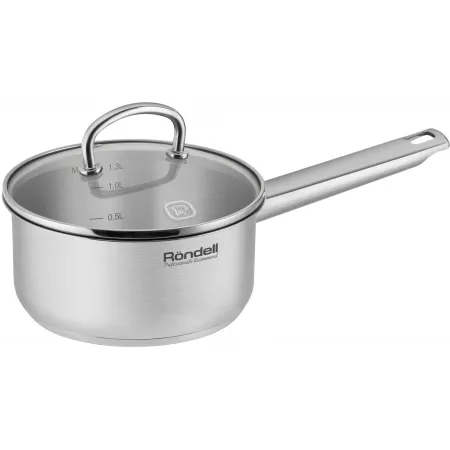 Ковш Rondell Solo RDS-1601 1.3л. d=16см (с крышкой) стальной Ковш Rondell Solo RDS-1601 1.3л. d=16см (с крышкой) стальной