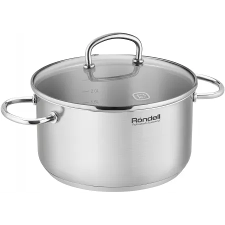 Кастрюля Rondell Solo RDS-1602 3.1л. d=20см (с крышкой) стальной Кастрюля Rondell Solo RDS-1602 3.1л. d=20см (с крышкой) стальной