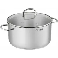 Кастрюля Rondell Solo RDS-1603 5.1л. d=24см (с крышкой) стальной Кастрюля Rondell Solo RDS-1603 5.1л. d=24см (с крышкой) стальной