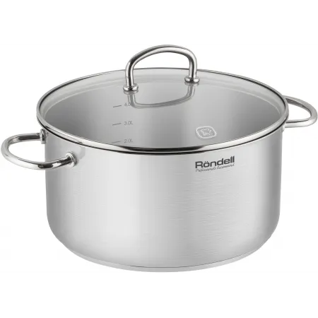 Кастрюля Rondell Solo RDS-1603 5.1л. d=24см (с крышкой) стальной Кастрюля Rondell Solo RDS-1603 5.1л. d=24см (с крышкой) стальной