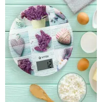 Весы кухонные электронные Vitek VT-2426 макс.вес:5кг сиреневый Весы кухонные электронные Vitek VT-2426 макс.вес:5кг сиреневый