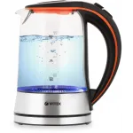 Чайник электрический Vitek VT-7005 1.7л. 2200Вт прозрачный корпус: стекло/металл