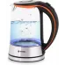 Чайник электрический Vitek VT-7005 1.7л. 2200Вт прозрачный корпус: стекло/металл