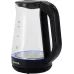 Чайник электрический Vitek VT-8803 1.7л. 2200Вт черный корпус: стекло