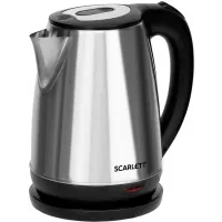 Чайник электрический Scarlett SC-EK21S34 1.8л. 2200Вт черный корпус: сталь
