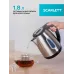 Чайник электрический Scarlett SC-EK21S36 1.8л. 2200Вт черный корпус: сталь