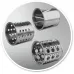 Мясорубка Vitek VT-3602 2200Вт стальной/черный
