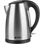 Чайник электрический Vitek VT-7002 1.8л. 2200Вт прозрачный/черный корпус: стекло/пластик