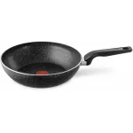Сковорода ВОК (WOK) Tefal G6 Rock 04235628 круглая 28см покрытие: Mineralia ручка несъемная (без крышки) темно-серый